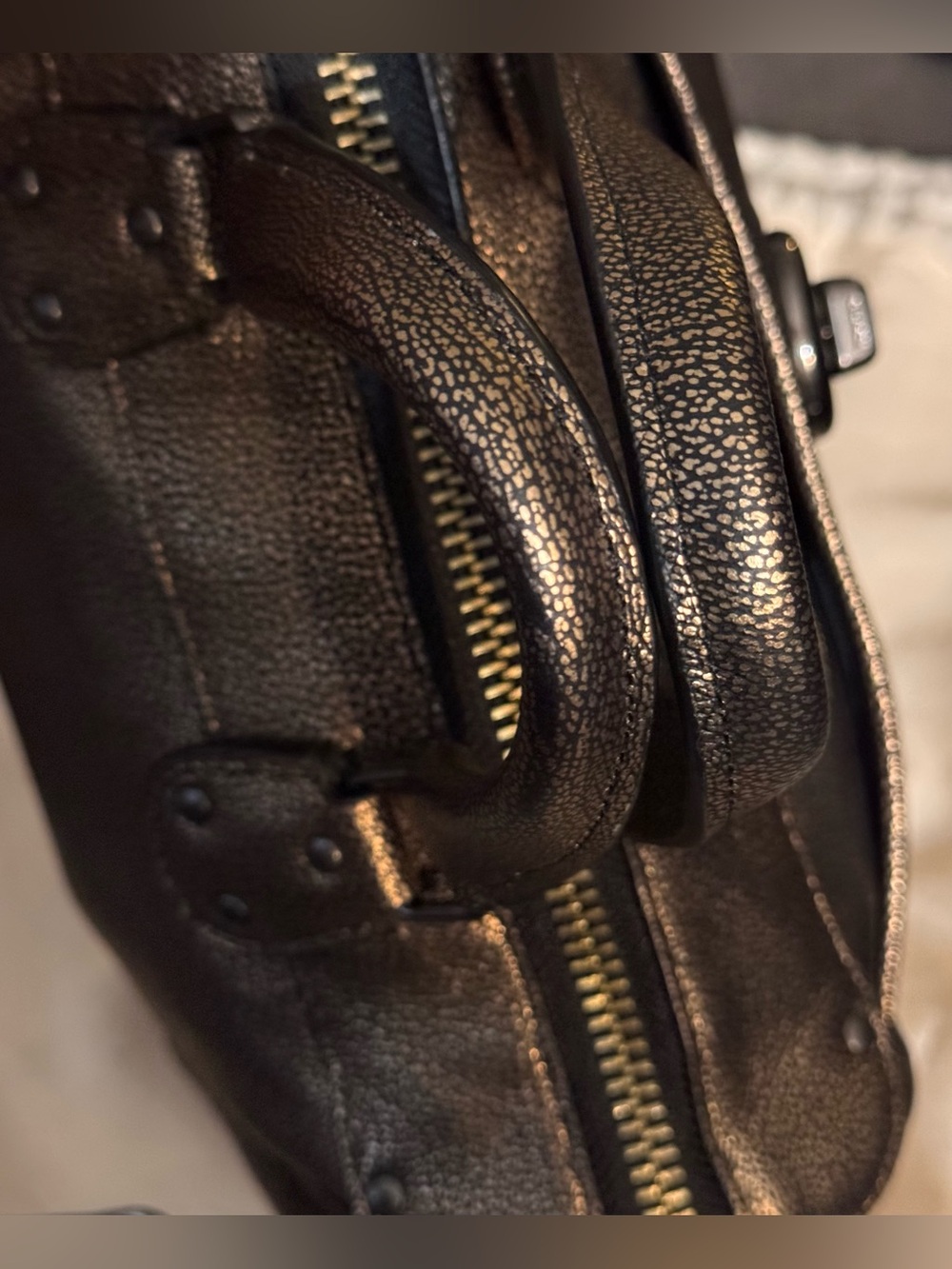 Coach 33684 Rhyder 24 Metallic Satchel (Bronze) -EUC - Picture 14 of 16